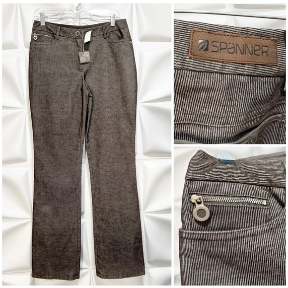 NWT Spanner Womens Sz 6 Brown Velvet Corduroy Pants NEW - Picture 1 of 9